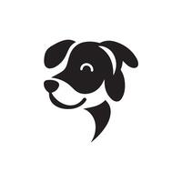 Creative simple Dog Face silhouette Style with white background design vector