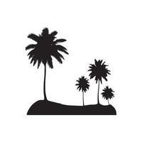 modern simple Palm tree silhouette Style with white background vector
