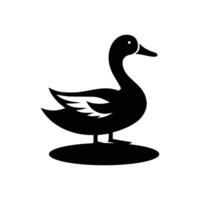 Creative simple Duck and Swan silhouette Style vector