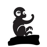 Creative monkey silhouette Style with white background vector