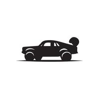 Creative simple Car silhouette Style with white vector