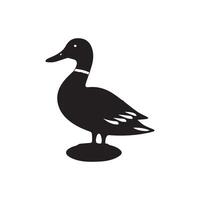 Creative Duck and Swan silhouette Style with white background vector