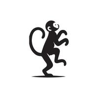 Creative monkey silhouette Style with white background design vector