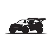 Creative simple Car silhouette Style with white background vector