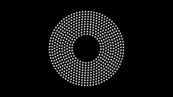 Circular tunnel polka dots black and white rotating, checker board animation. video