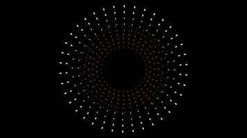 dynamic circular seamless looping animation. Moving circles color on black background. video