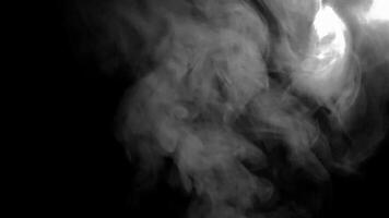 Fog effect with black background video
