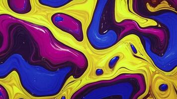 Colourful abstract paint liquid. It is full of different colours and has a smooth movement. video