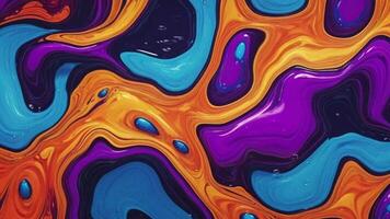 Colourful abstract paint liquid. It is full of different colours and has a smooth movement. video