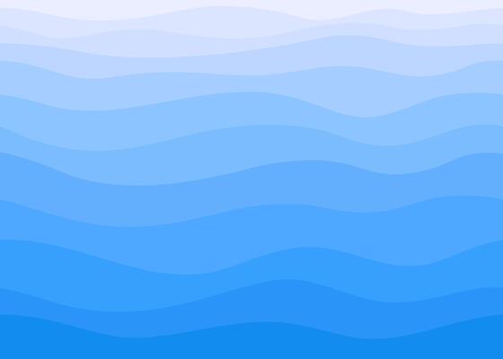 Blue water wave pattern. Sea, river, ocean, swimming pool, wavy line background illustration