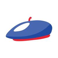 Elegant hat in colors of French flag vector
