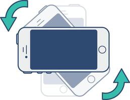 Rotate Your Phone illustration in a flat style vector