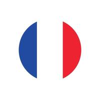 Round element in colors of French flag vector