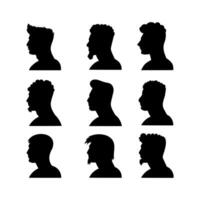 Man silhouette icon collection. flat style elements. cartoon isolated illustration vector