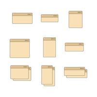 Dialog box icon collection. flat style elements. cartoon isolated illustration vector