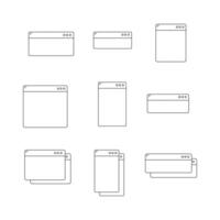 Dialog box line icons collection. outline style. isolated element illustration vector