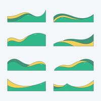 Banner border icon collection. flat style elements. cartoon isolated illustration vector