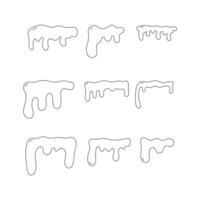 Snow cap icon collection. outline style. isolated element illustration vector