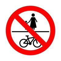 Prohibition for pedestrian and cyclist, ban symbol icon. limit and stop move, restriction and prohibition, safety and caution illustration vector