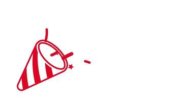 firecracker confetti red animation party video