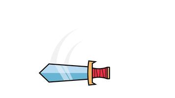 sword swing skill animation attack in game video