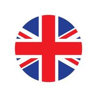 Round element in colors of UK flag vector