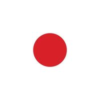 Round element in colors of Japanese flag vector