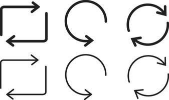 Refresh icon . Flat style repeat and reload arrow icon. Reboot icon symbol vector