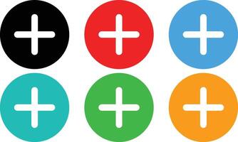 Add new post icon set. Plus icon sign. Add plus or medical plus icon vector