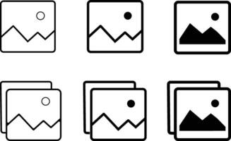 Gallery or picture icon. Photo gallery sign. Image symbol vector