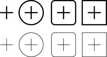 Add new post icon set. Plus icon sign. Add plus or medical plus icon vector