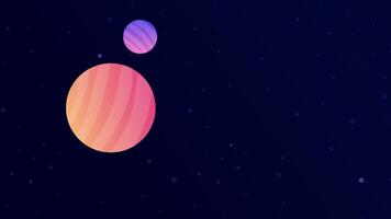 Space exploration animation concept. Outer space science. Universe and galaxy illustration. video