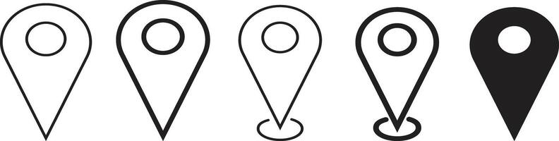 Location or map icon. Pointer icon. Address place pin marker sign. vector