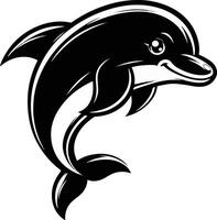 A Dolphin Silhouette isolated on a white background vector