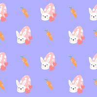 Seamless pattern easter with color easter eggs. vector