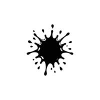 A black and white splash of ink on a white background vector