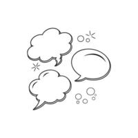 Speech bubbles cartoon illustration vector