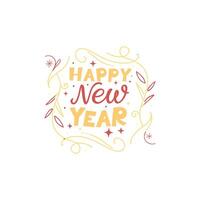 Happy new year greeting card vector