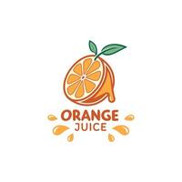 Orange juice logo design vector