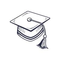 Graduation cap with tassel illustration vector