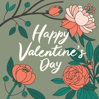 Happy valentines day poster design vector