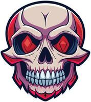 Gothic Skull Silhouette Available on EPS File vector