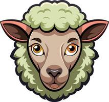 Adorable Sheep Head Design Available on EPS File vector