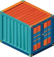 Industrial Shipping Container Design Available on EPS File vector