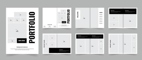 Portfolio layout design Architecture portfolio real estate portfolio or project portfolio vector