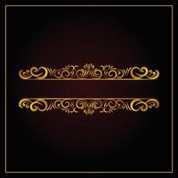 Royal Title Border Or Text Frame Ornament Elements Luxury vector