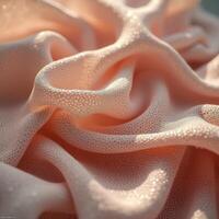 A close up of a pink fabric photo
