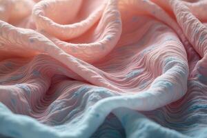 A serene stock photo of a fluid linen pattern in soft pastel tones. The delicate, flowing texture creates a tranquil, refined aesthetic perfect for modern, chic visuals.