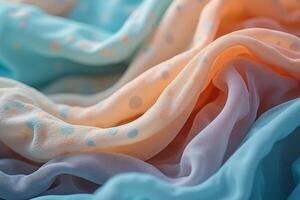 A close up of a colorful fabric photo