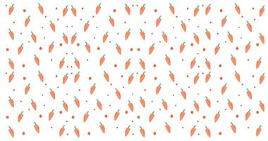 carrot seamless pattern in flat white background vector